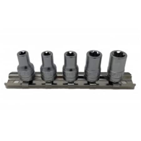 Tool 0.25 in. Drive 5 Point EPR Torx Plus Socket Set - 5 Piece TO2613555